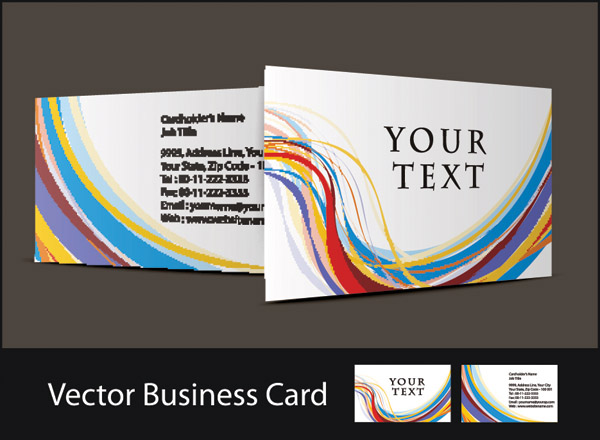 free vector Three beautiful business card vector